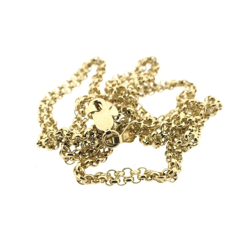 Image 7 of Gold double jasseron link chain.