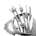 Image 2 of White gold brooch with diamonds; 0.30 ct.