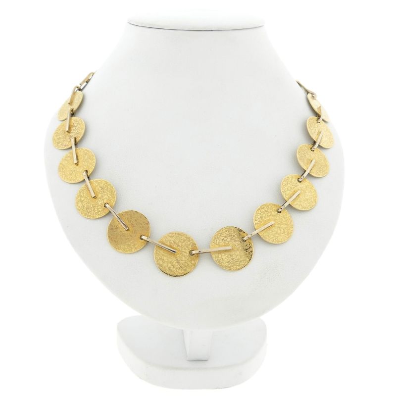 Image 1 of Two-tone gold fantasy link necklace