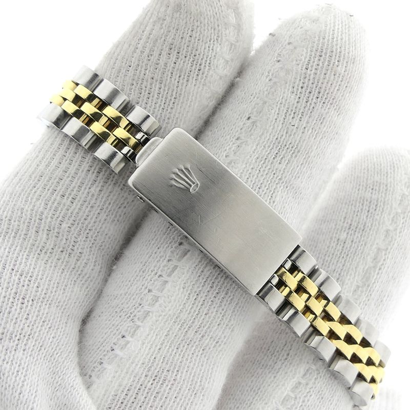 Image 9 of Rolex Oyster Perpetual 6719; Vintage 18k. goud/stalen dames horloge