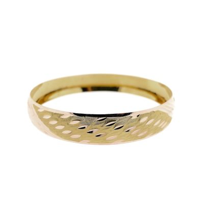 Two-tone gold bangle bracelet; Size M/L Image 1 of Two-tone gold bangle bracelet; Size M/L