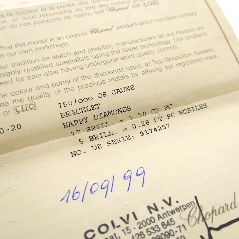 Image 8 of Chopard gold bracelet with diamonds; 1.98 ct.