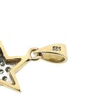 Image 6 of Two-tone gold subtle star pendant with diamond | 0.06 ct.