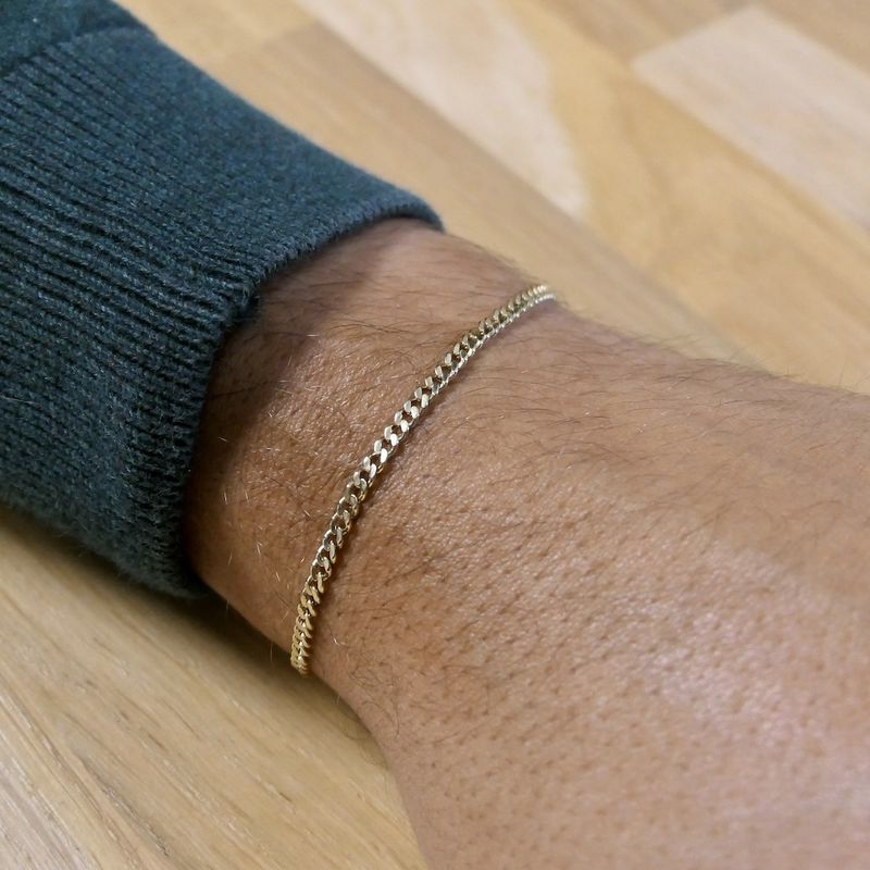 Image 10 of Gold gourmet link bracelet | 20 cm