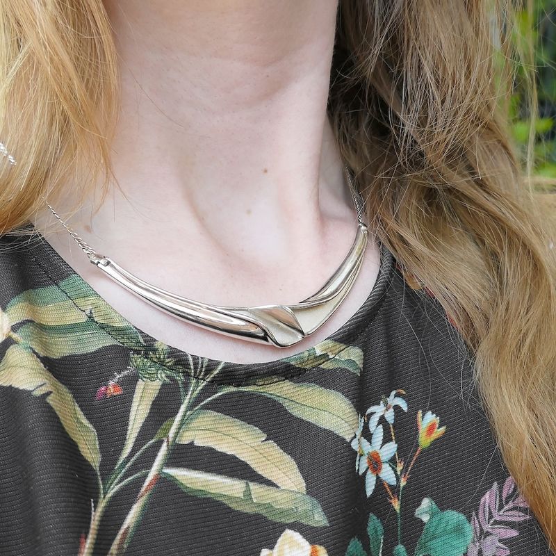 Image 3 of Silver necklace with fixed pendant | 42 cm