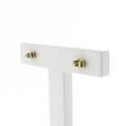 Image 4 of Gold stud earrings with zirconia