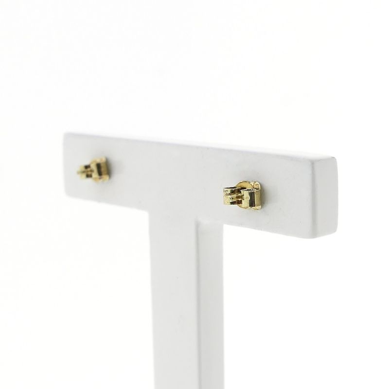 Image 4 of Gold stud earrings with zirconia