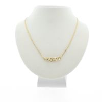 Gold necklace with fixed pendant