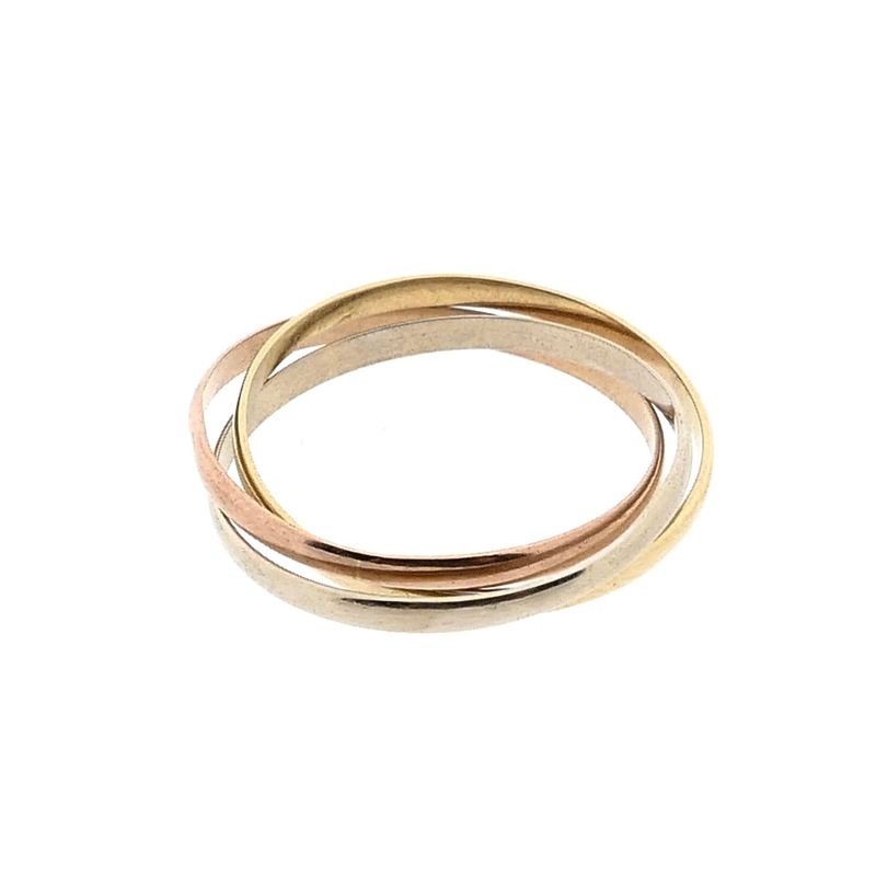 Image 6 of 14 Karat Tricolor Gold Ring; Size 16.5