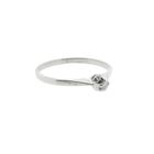 Image 4 of White gold solitaire ring with diamond; 0.025 ct.