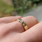 Image 8 of Two-tone gold ring with diamond; 0.06 ct.