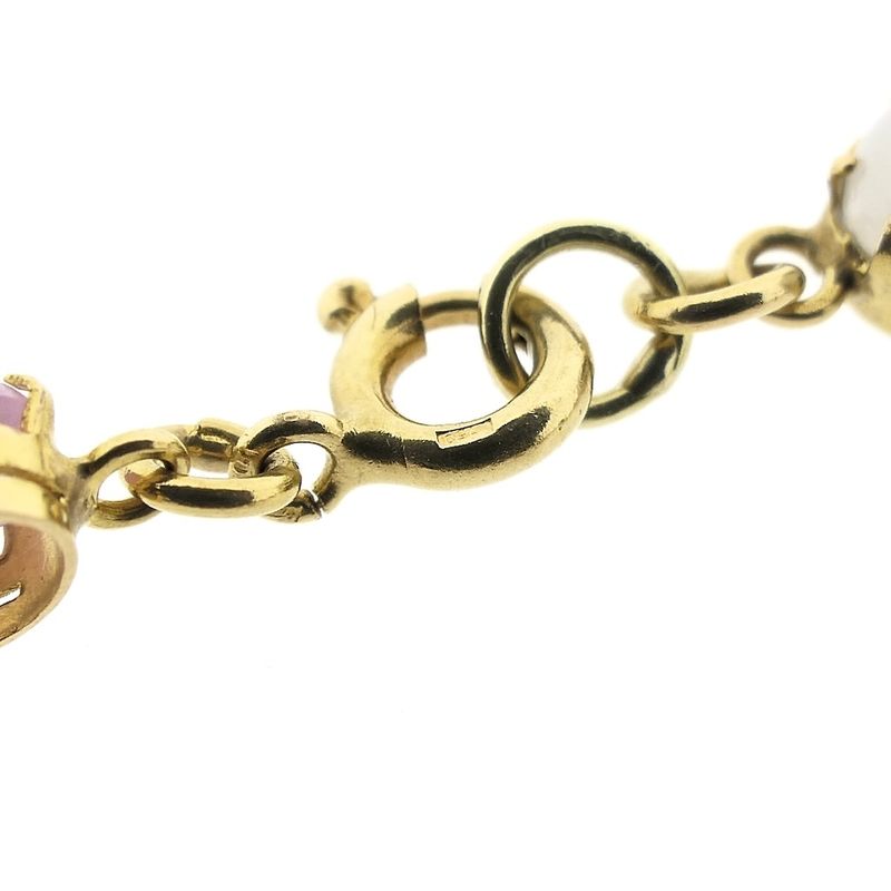 Image 5 of 18K bracelet with mixed gemstones | 17 cm