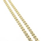 Image 8 of Bicolor gold Bismarck link necklace with fixed pendant