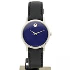 Image 1 of Movado Museum Classic; Steel women's watch with blue 'Mother of Pearl' dial; 0607422