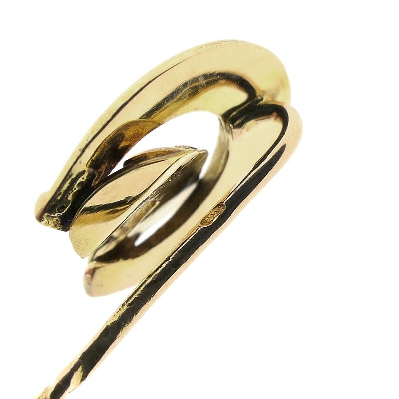 Image 6 of Gold lapel pin, tie pin | Horse and horseshoe