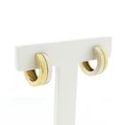 Image 2 of Two-tone gold hinged hoop earrings; Ø 14.7 mm