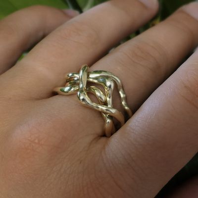 Image 2 of Golden puzzle ring
