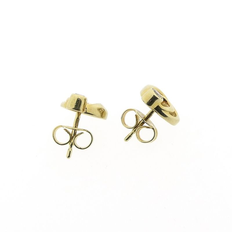 Image 5 of Gold stud earrings with zirconia