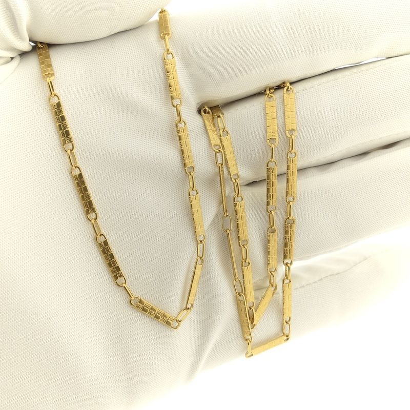 Image 6 of Gold link chain with bars