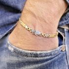 Image 6 of Two-tone fantasy link bracelet; Men | 20 cm