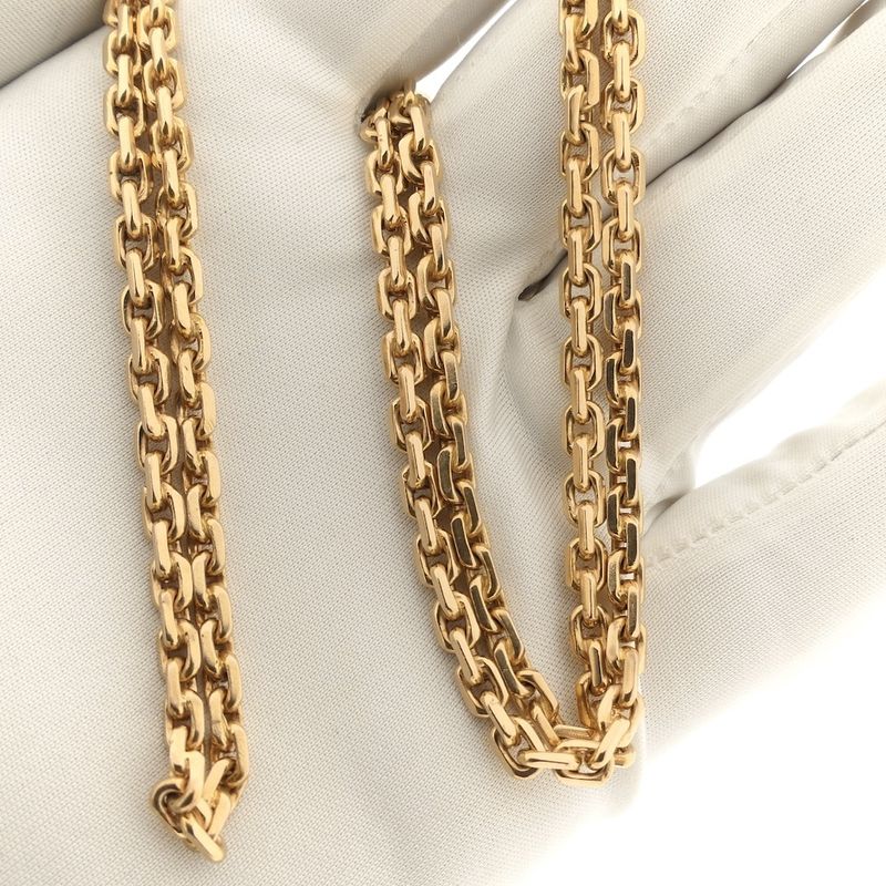 Image 8 of Solid gold anchor link chain | 68 cm