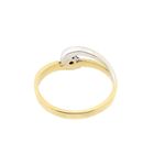 Image 6 of Bicolor Gold Ring; Diamond 0.04 ct.; 14 Carat; Size 17.5