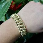 Image 2 of Gold French gourmet link bracelet