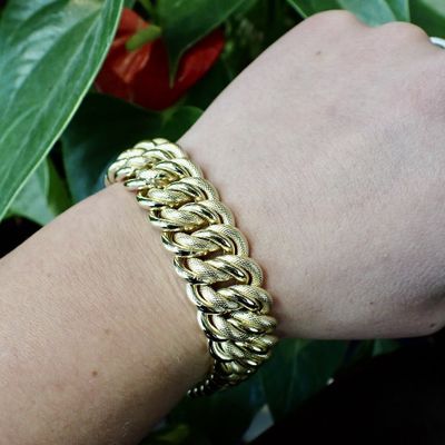 Image 2 of Gold French gourmet link bracelet