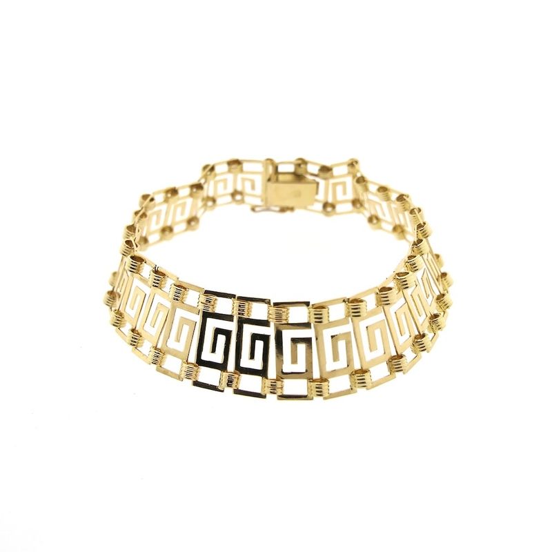 Image 3 of Gold meander link bracelet