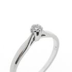 Image 3 of White gold solitaire ring with diamond | 0.10 ct.