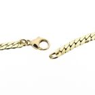 Image 6 of Gold flat gourmet link necklace with 0.50 ct diamond.