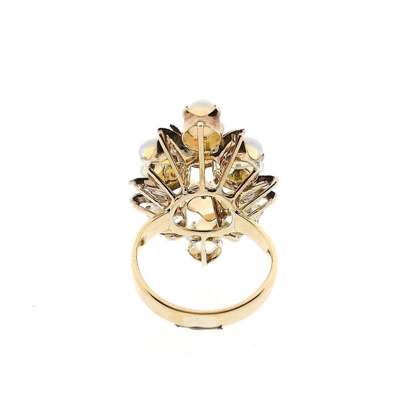 Image 5 of Gold Statement Ring with Opal
