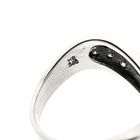 Image 6 of White gold wide ring with diamonds; 0.20 ct.