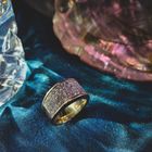 Image 2 of Gold pavé ring with diamonds; 4.16 ct.