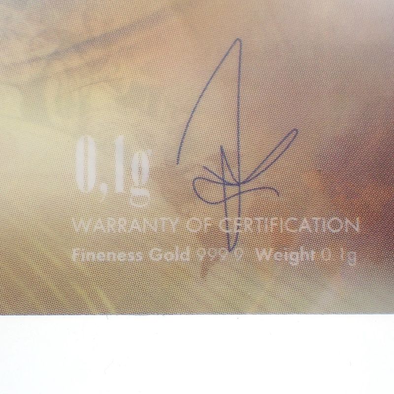 Image 4 of Gold bar of 0.1 gram 999.9 pure gold in banknote; KaratPay; CashGold