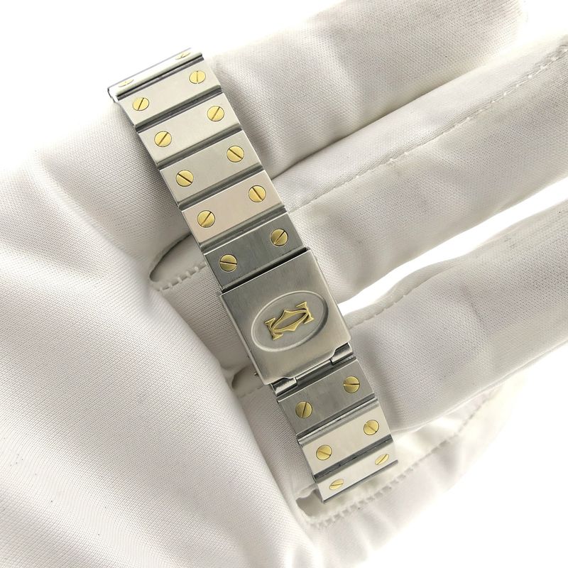 Image 12 of Cartier Santos Octagon Automatic 2966; 18k gold/steel watch