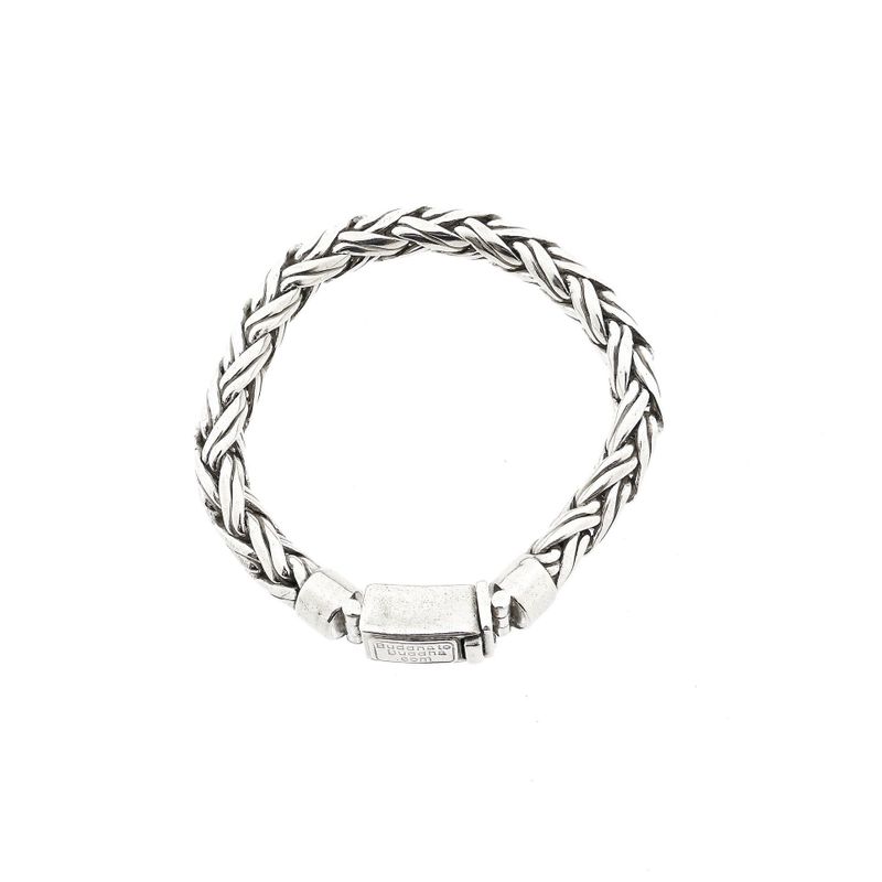 Afbeelding 5 van Zilveren Buddha to Buddha vossenstaart schakelarmband; Katja | 20 cm