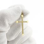 Afbeelding 7 van Gematteerd gouden hanger van een kruis