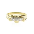 Image 3 of Vintage gold ring with diamonds; 0.09 ct.