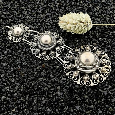 Image 2 of Antique Silver Pendant with Filigree Technique