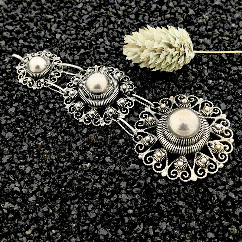 Image 2 of Antique Silver Pendant with Filigree Technique