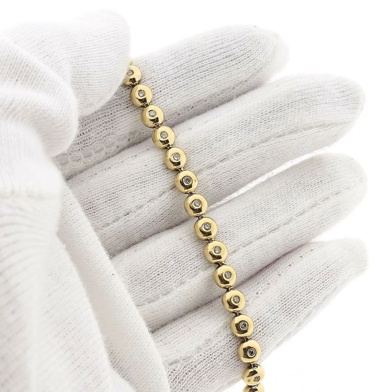 Afbeelding 6 van Gouden tennisarmband met diamant; 0,53 ct. 