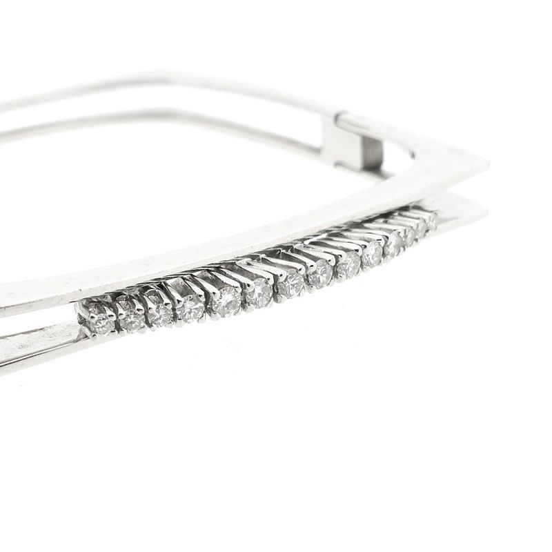 Image 3 of White gold bracelet with diamond; Size XS