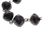 Image 3 of Antique mourning necklace with garnet beads on silver | 106 cm