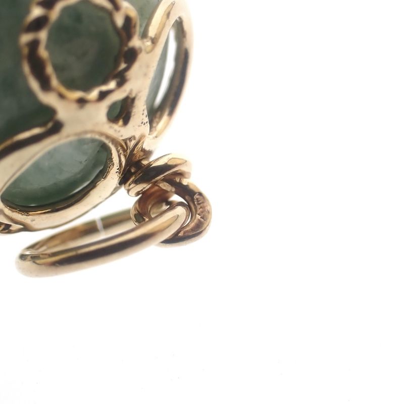 Image 6 of Golden ball pendant with jade