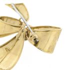 Image 6 of Gold brooch in the form of a bow with diamonds; 0.035 ct.