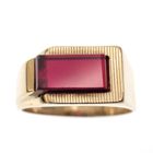Image 2 of 9 carat men's ring with synthetic ruby ​​| JAYE