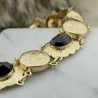 Image 7 of Antique gold boat bracelet with garnet