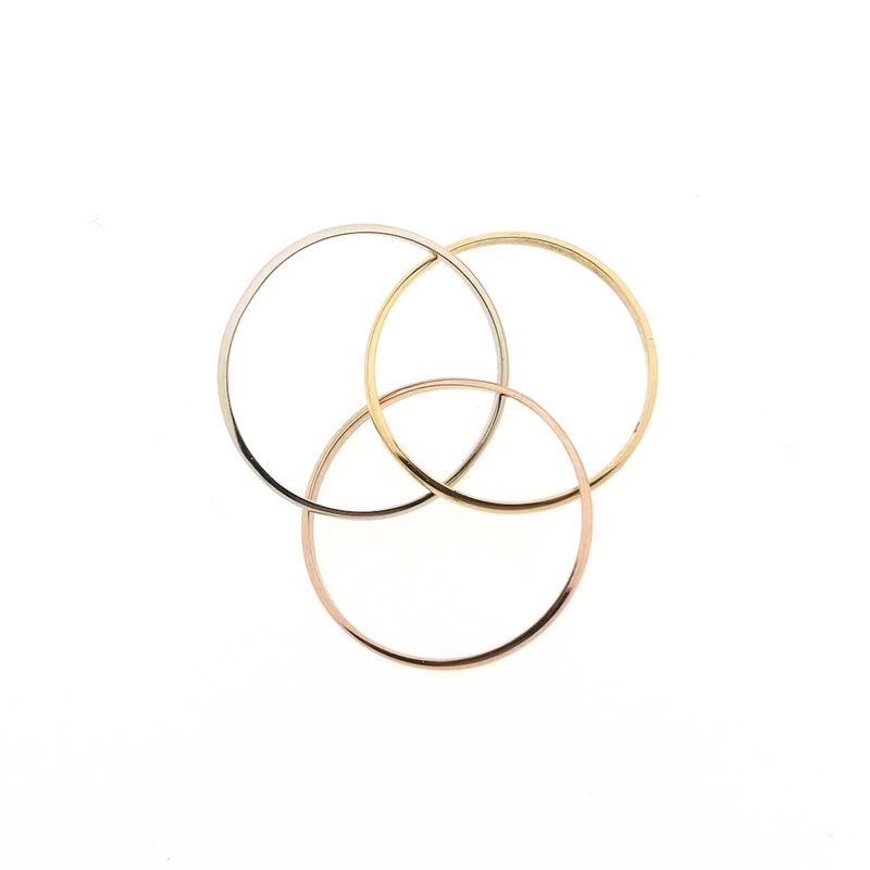 Image 3 of Tricolor gold trinity ring