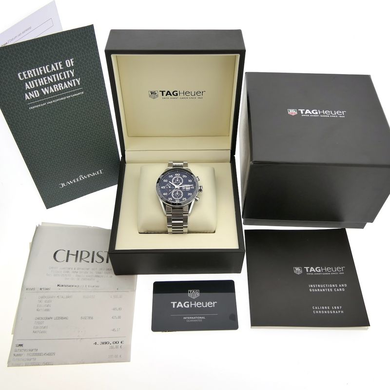 Image 4 of TAG Heuer Carrera Calibre 1887 CAR2A10-5; Chronograph men's watch